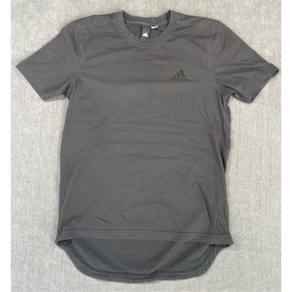 Adidas Tee Shirt‎ Women M Black Performance Logo Stretch Activewear Athleisure - Picture 1 of 8